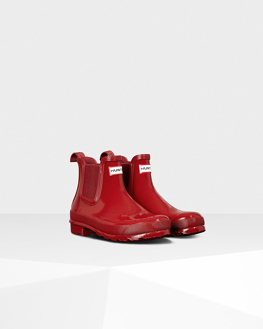 Women Hunter Original Gloss | Chelsea Boots Red | NZ-89150-XZGV